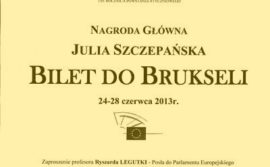 Julia Szczepańska laureatką konkursu literackiego – 16.05.2013 r.