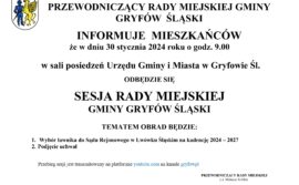 Ogłoszenie o Sesji Rady Miejskiej Gminy Gryfów Śląski