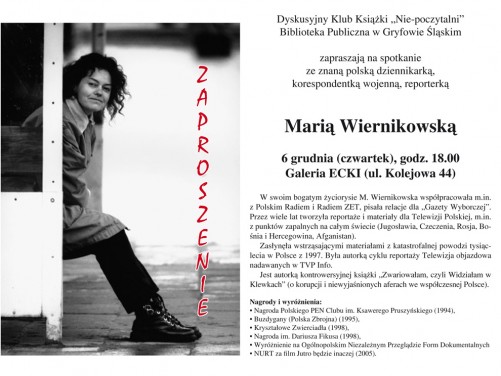 Spotkanie z Marią Wiernikowską