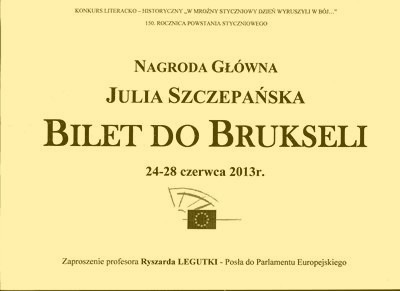 Julia Szczepańska laureatką konkursu literackiego – 16.05.2013 r.