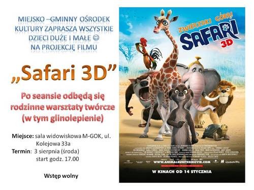Seans Zwierzaki Górą Safari 3D