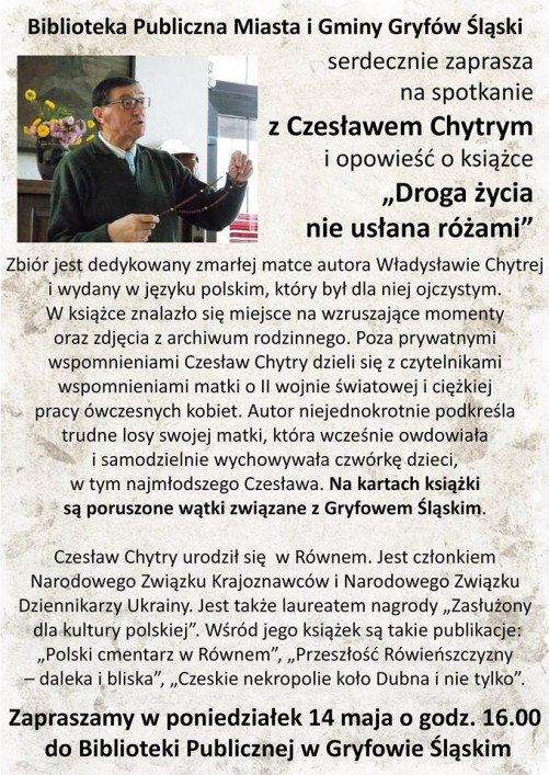 Spotkanie z Czesławem Chytrym i opowieść o książce