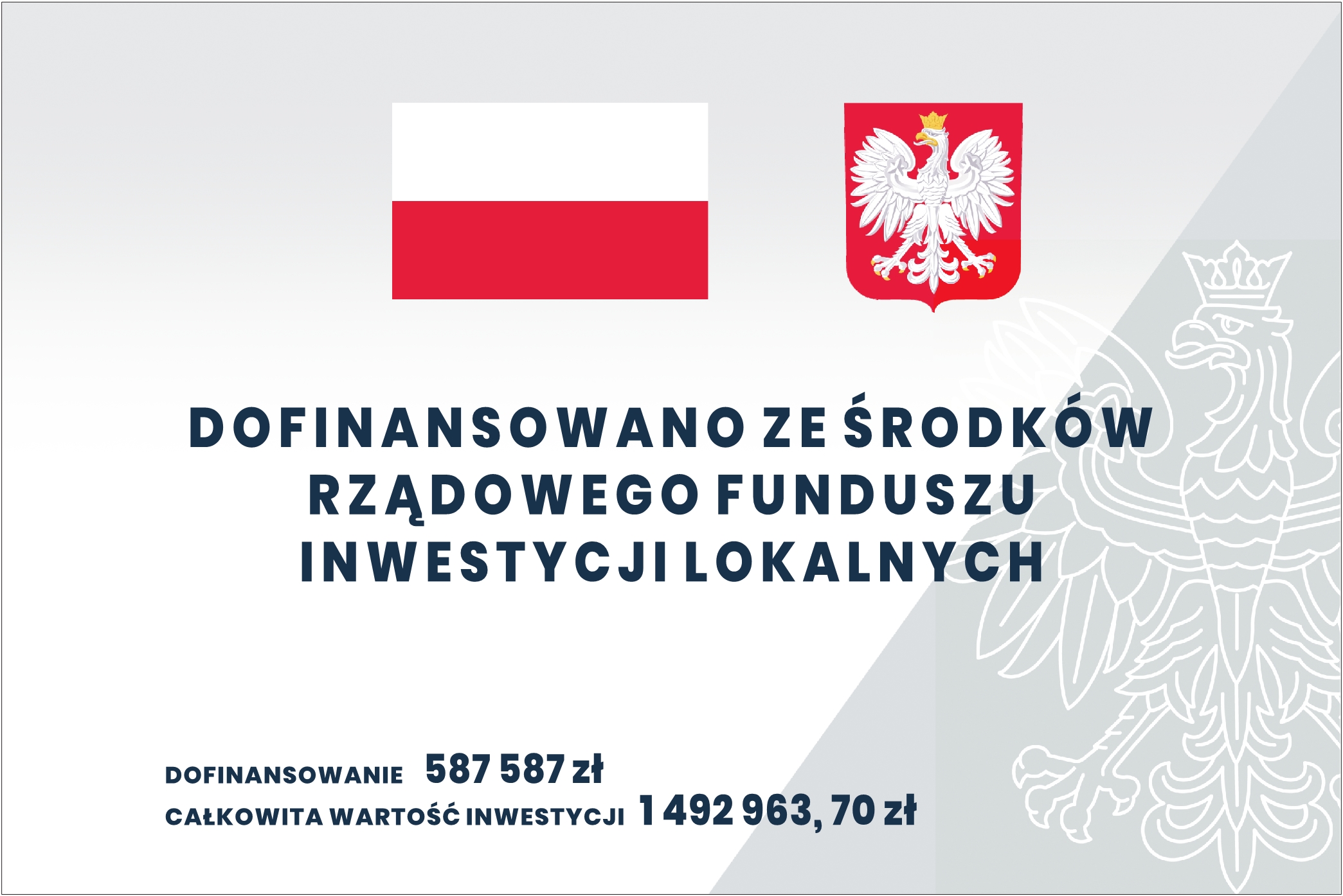 Gmina Gryfów Śląski otrzymała wsparcie finansowe ze środków Rządowego Funduszu Inwestycji Lokalnych.