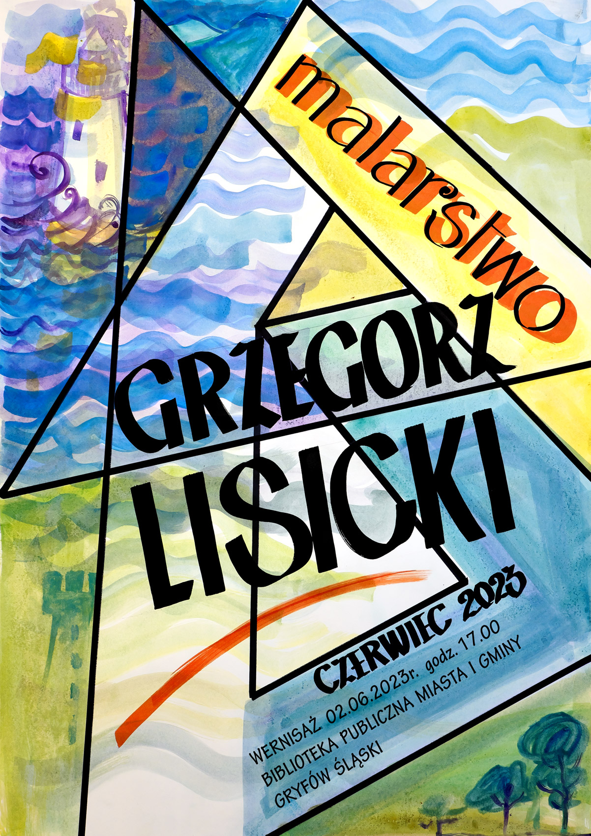 Zaproszenie na wernisaż malarstwa Grzegorza Lisickiego